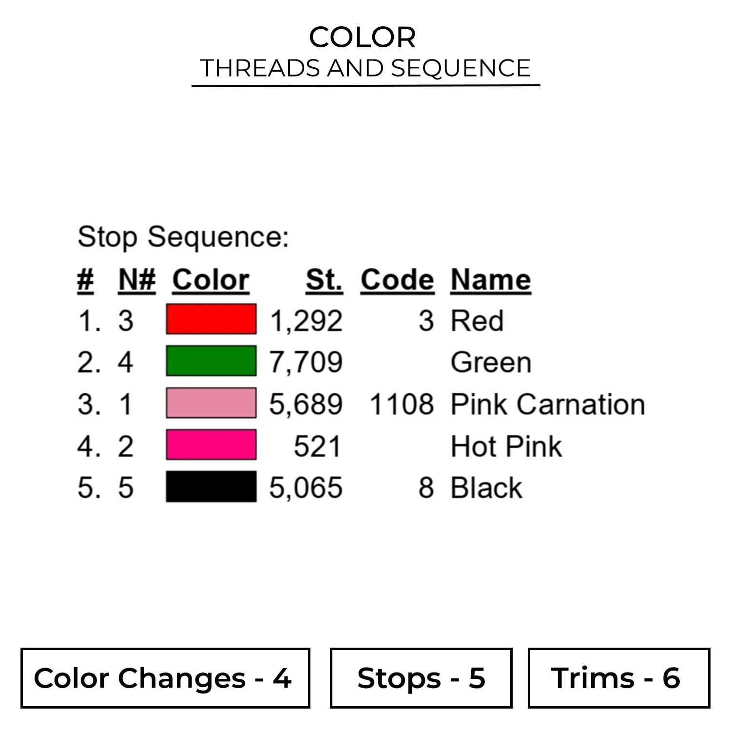 Rose Embroidery Design 2 Color FLR28