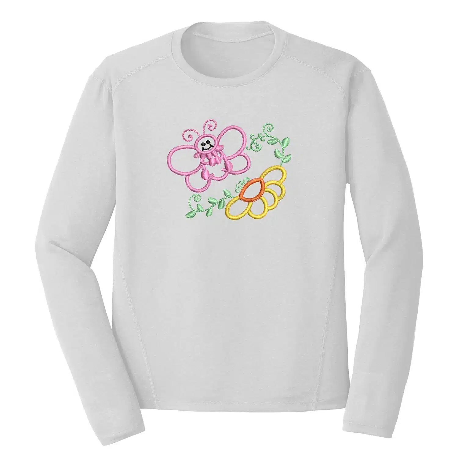 Floral Butterfly Embroidery Design - Butterfly Embroidery Design 1 Mockup BTF09