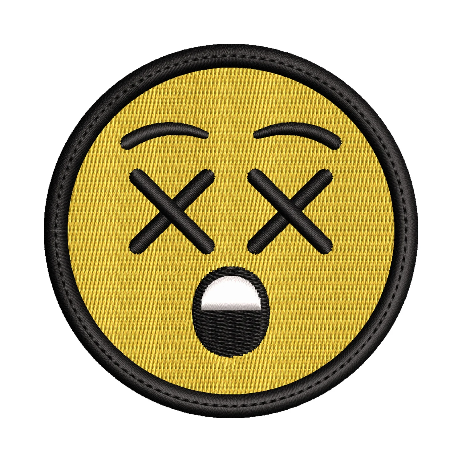 Cross Eyes Dead Emogi Embroidery Design