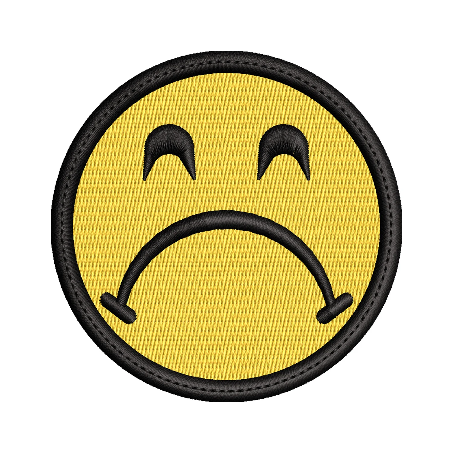 Sad Emogi Embroidery Design