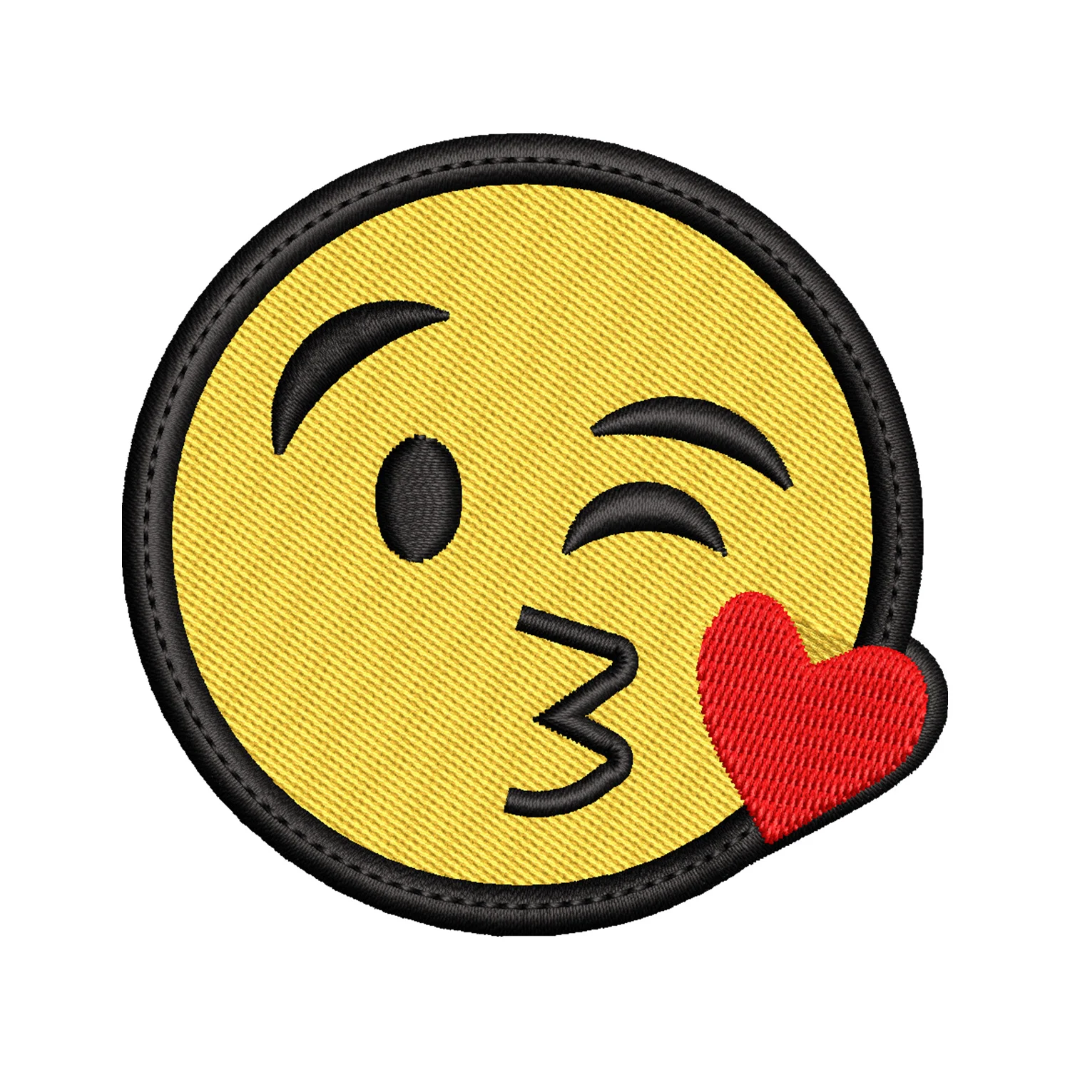 Wink Kiss Emogi Embroidery Design