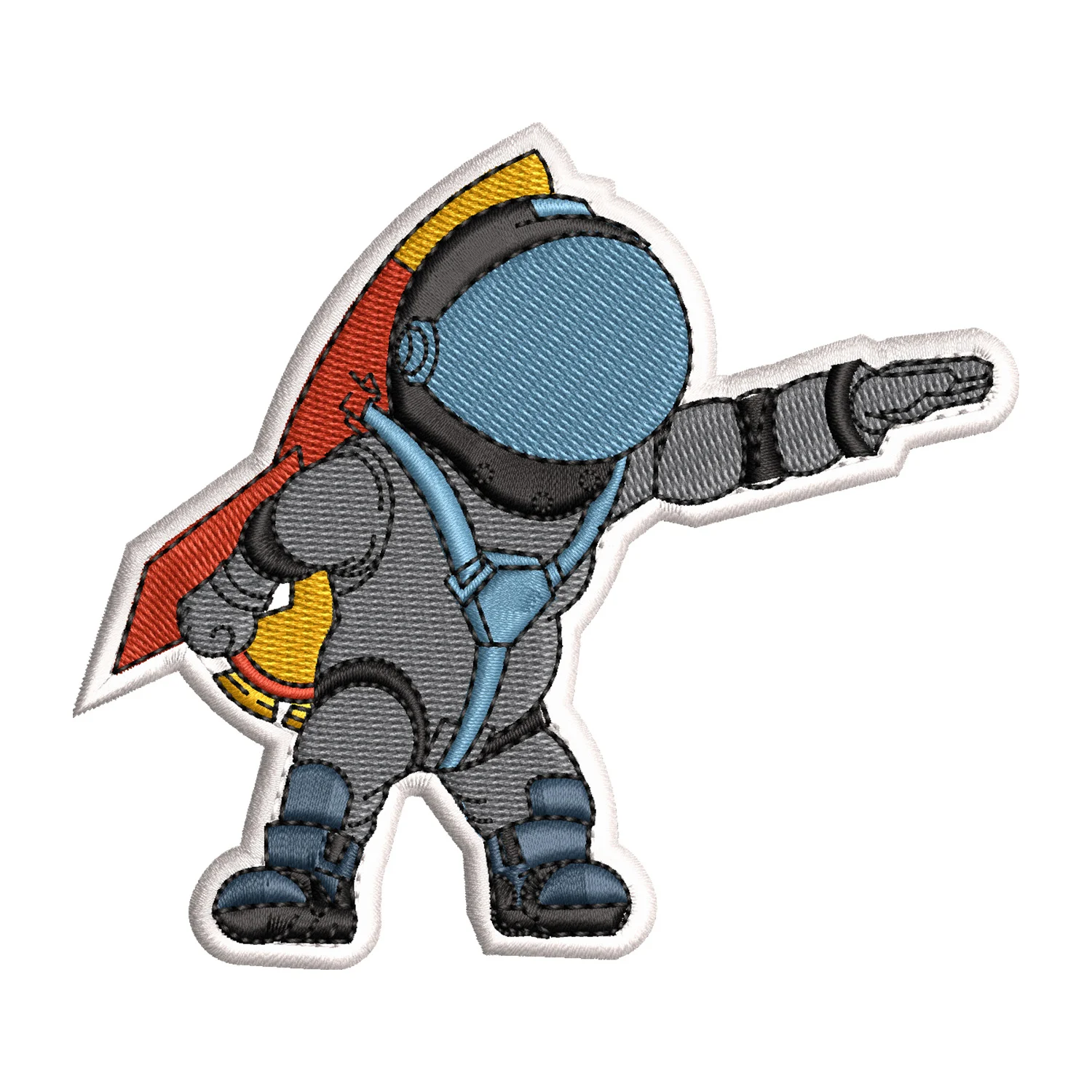 Rocket Astronaut Embroidery Design