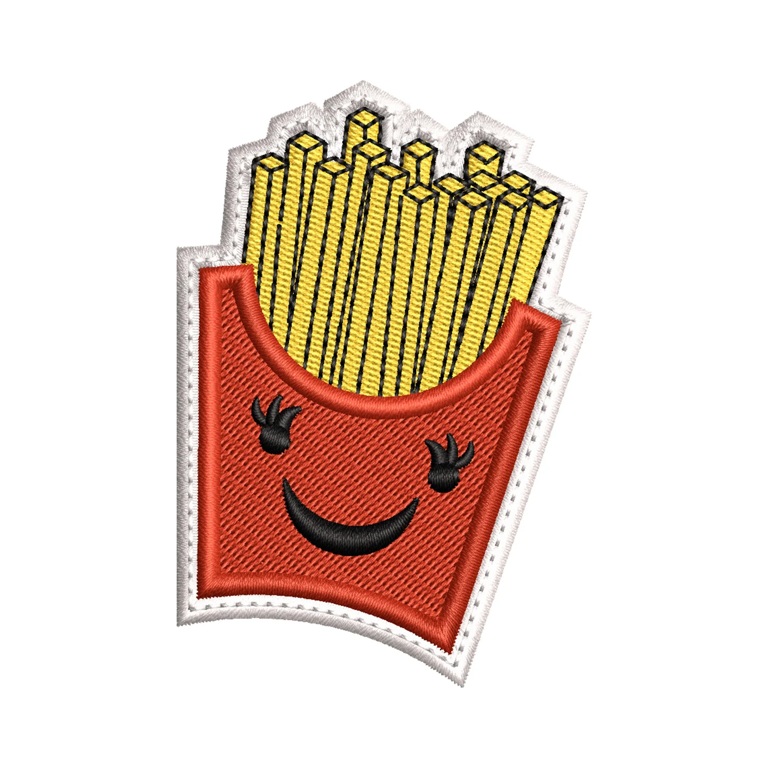 French Fries Embroidery Design