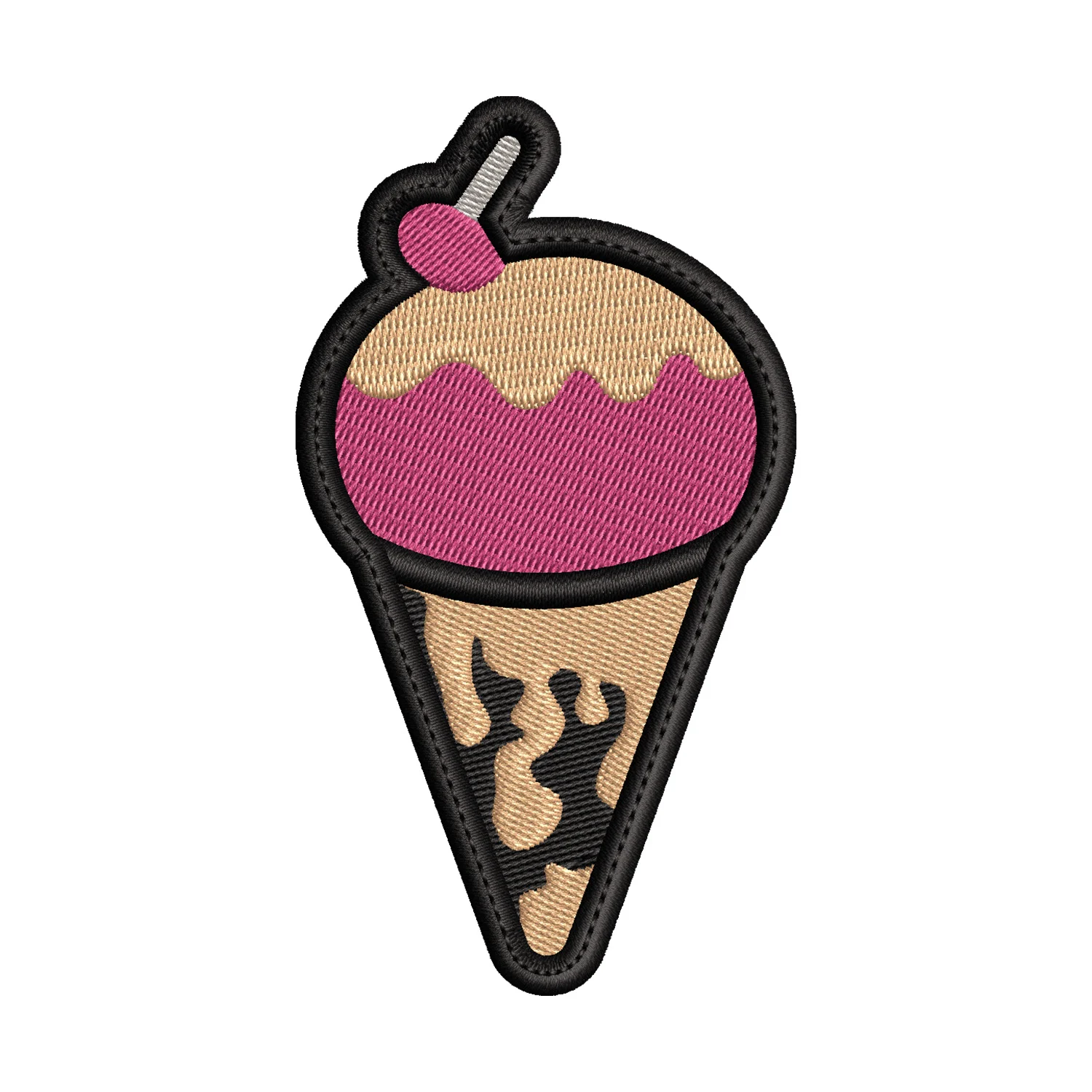 Ice cream Embroidery Design