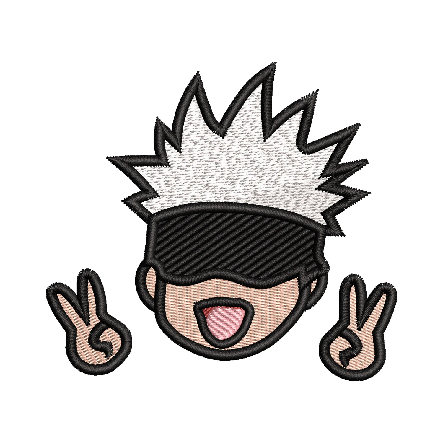 Gojo Chibi Embroidery Design