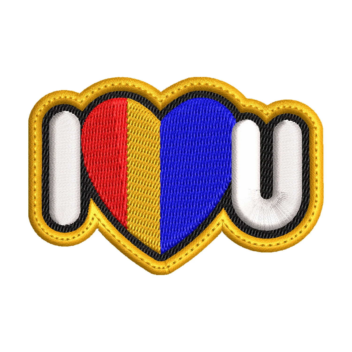 I Love You Embroidery Design