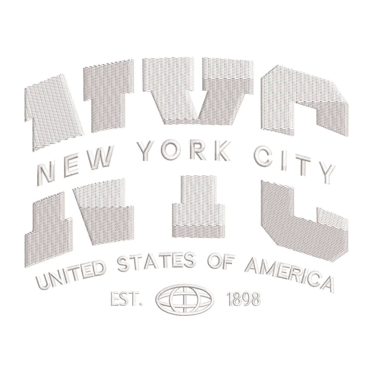 New York City NYC Embroidery Design