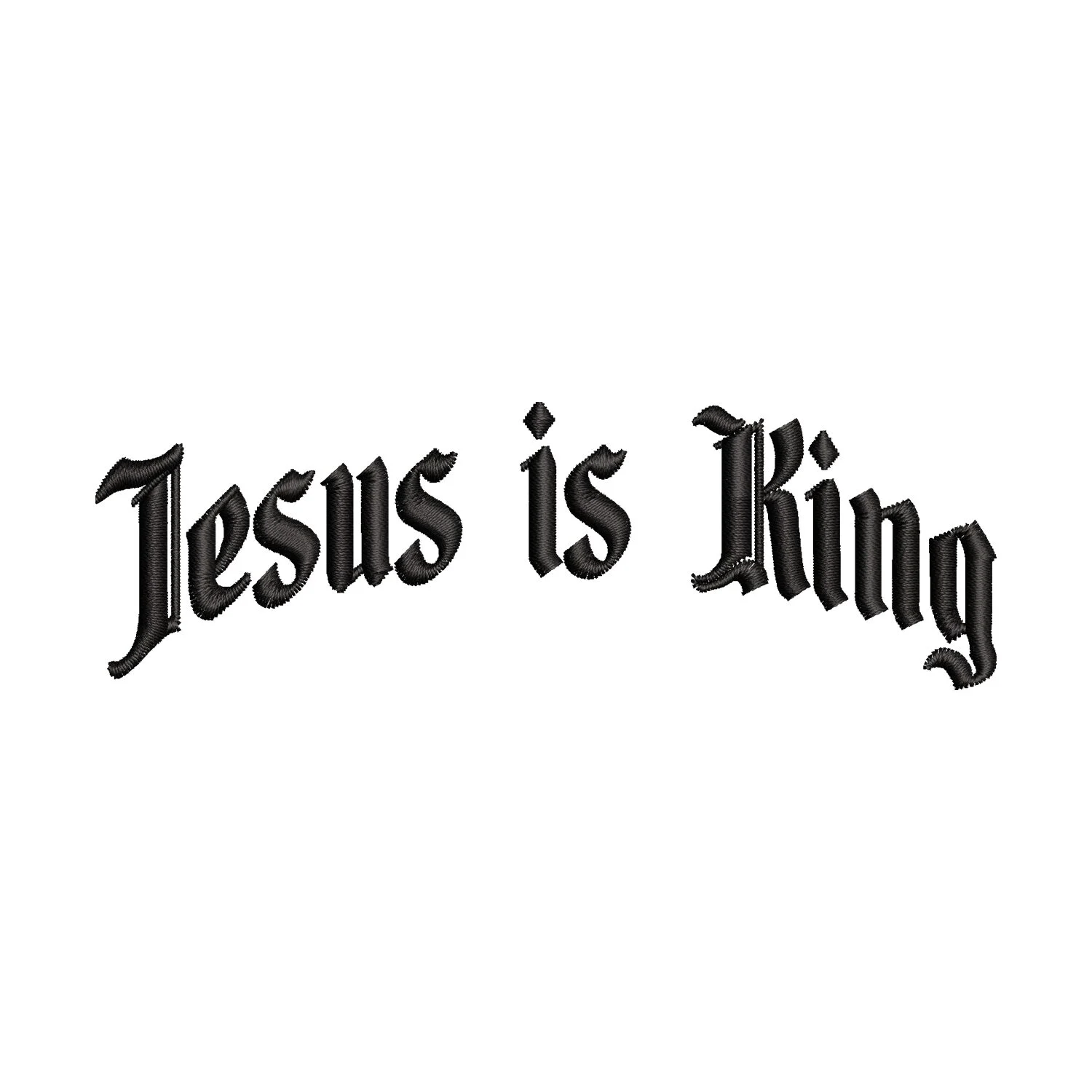 Jesus is King Embroidery Design