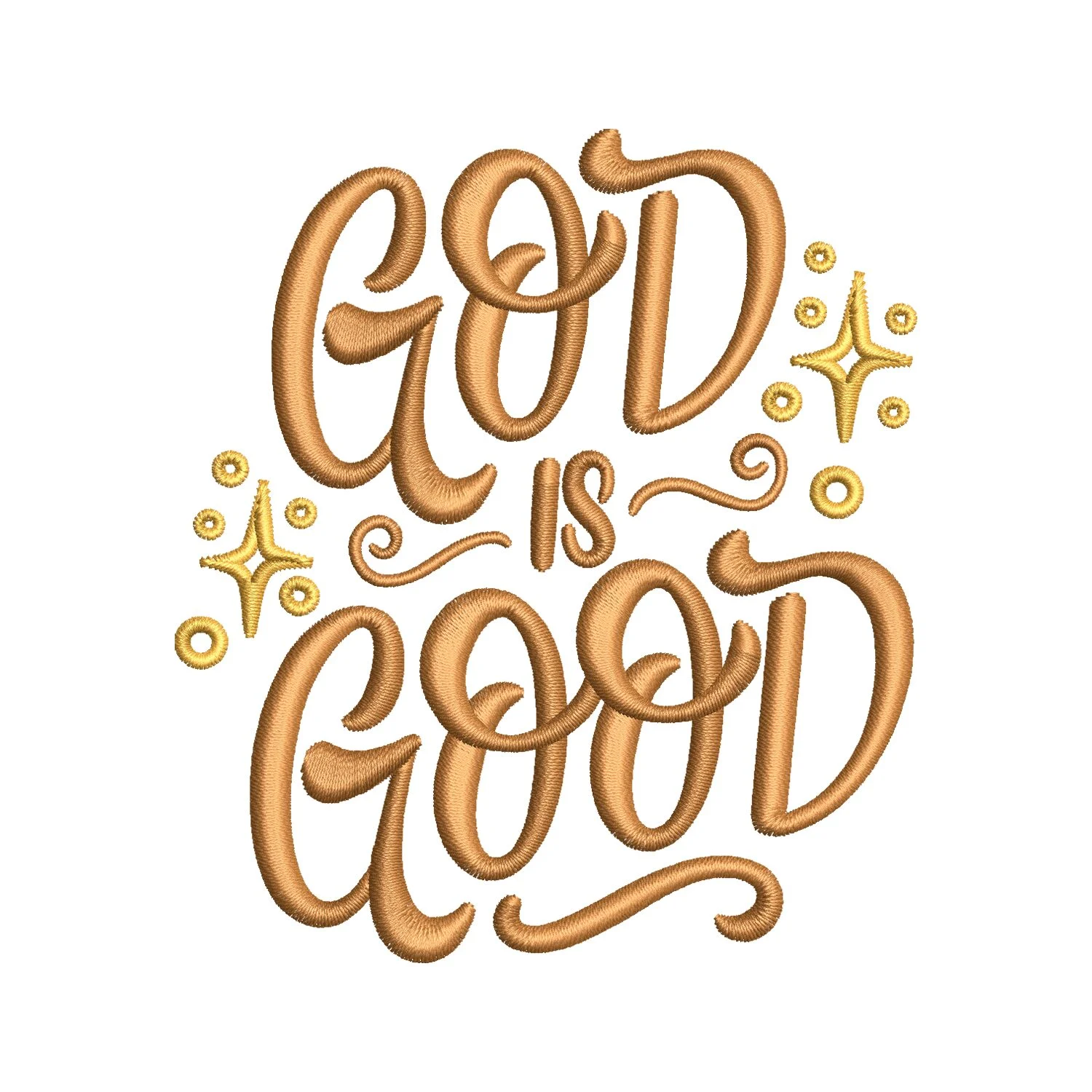 God is Good Embroidery Design