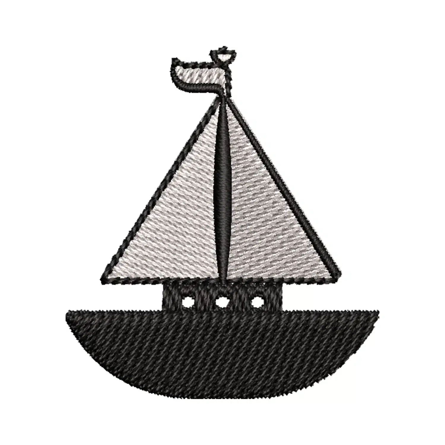 Sailing Boat Embroidery Design