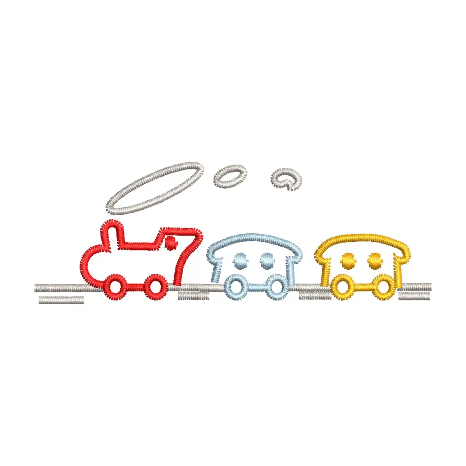Toy Train Embroidery Design