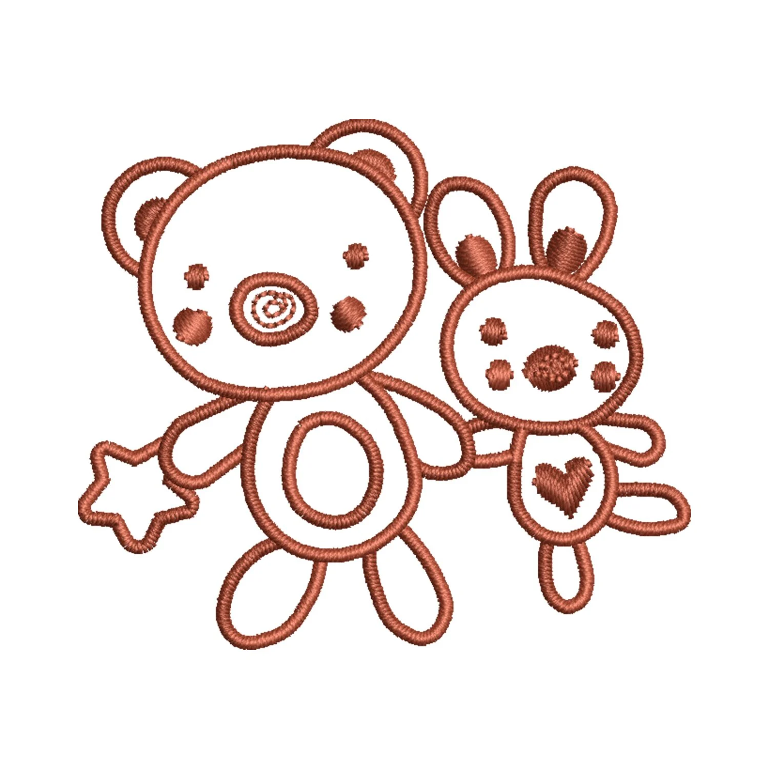 Teddy Bears Embroidery Design