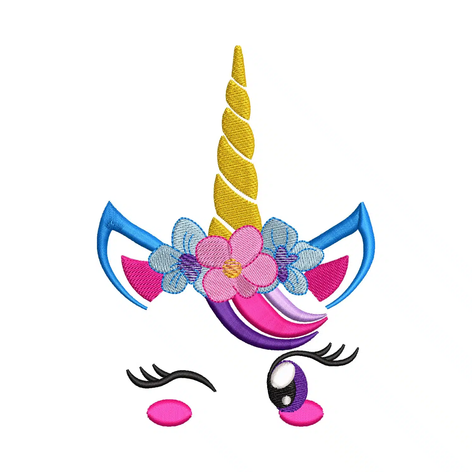 Unicorn Eyes Embroidery Design