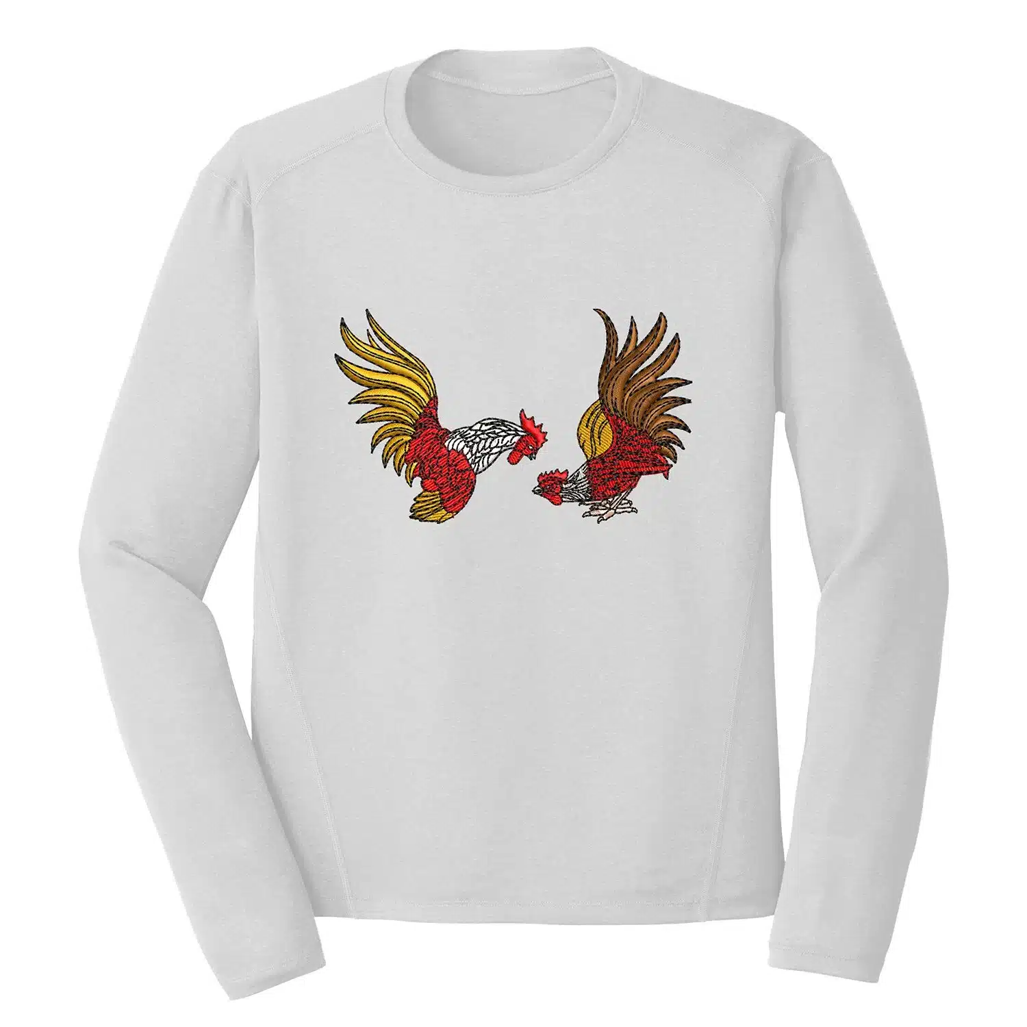 Rooster Fighting Embroidery Design - Animal Embroidery Design 1 Mockup AML76