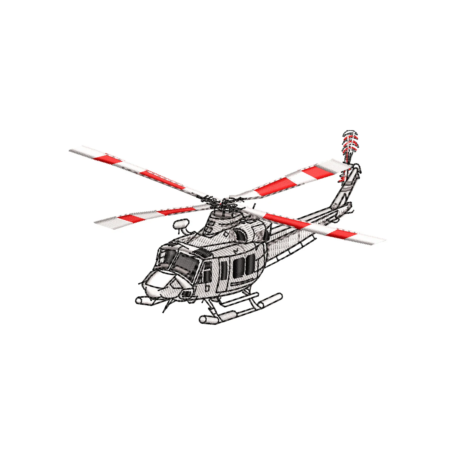 Ambulance Helicopter Embroidery Design