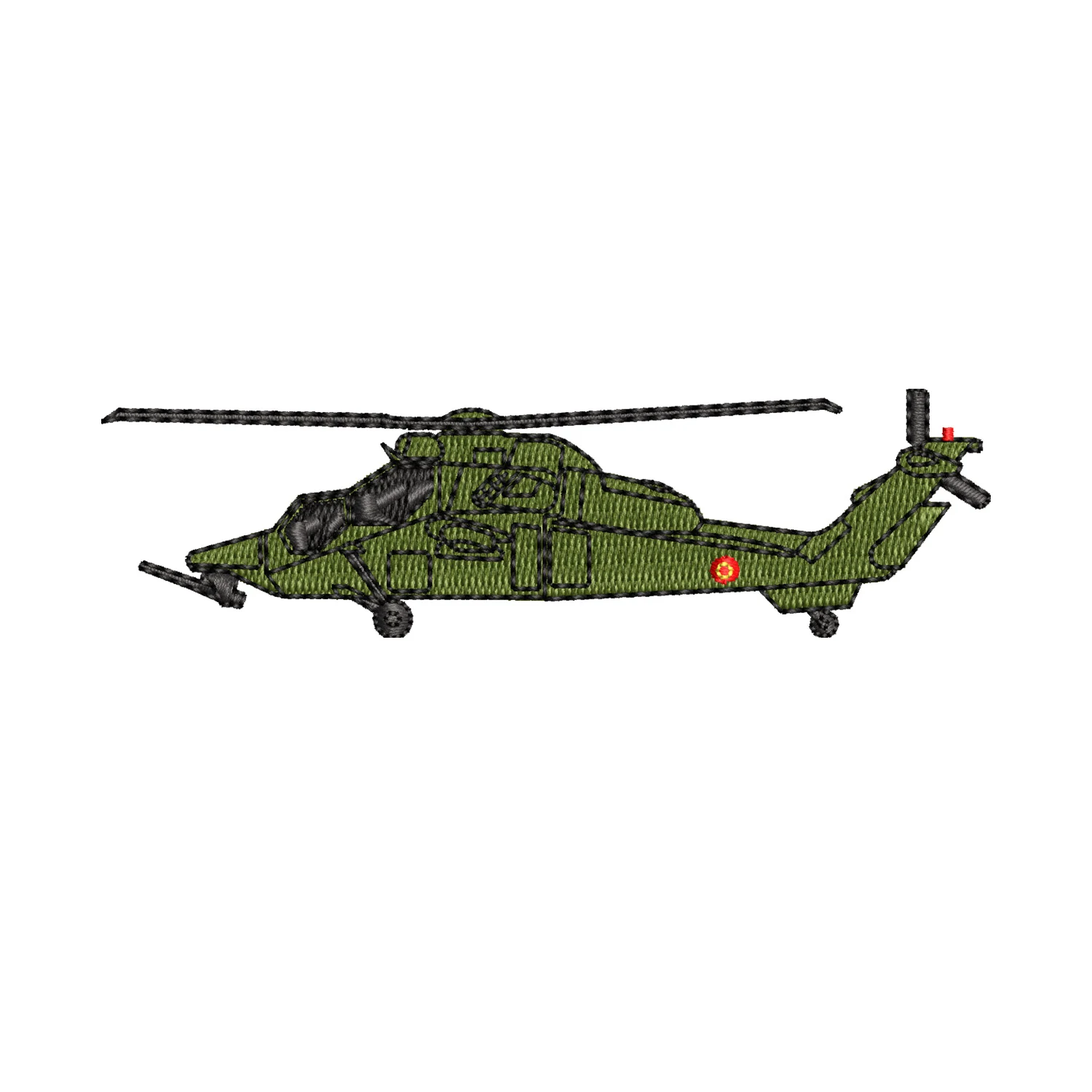 Fighter Helicopter Embroidery Design