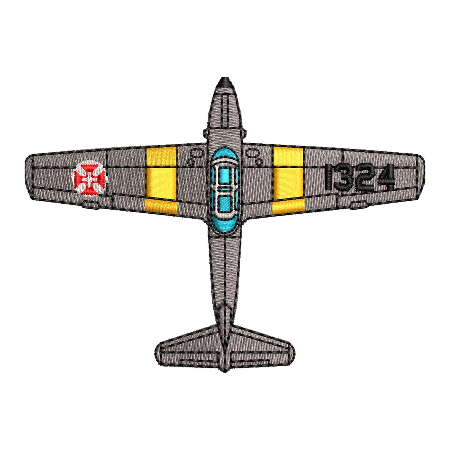 Fighter Jet 1324 Embroidery Design