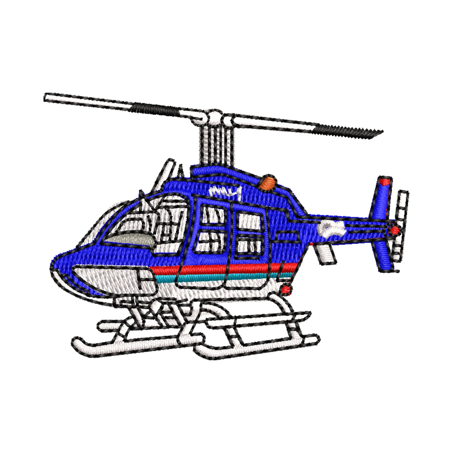 Helicopter Embroidery Design