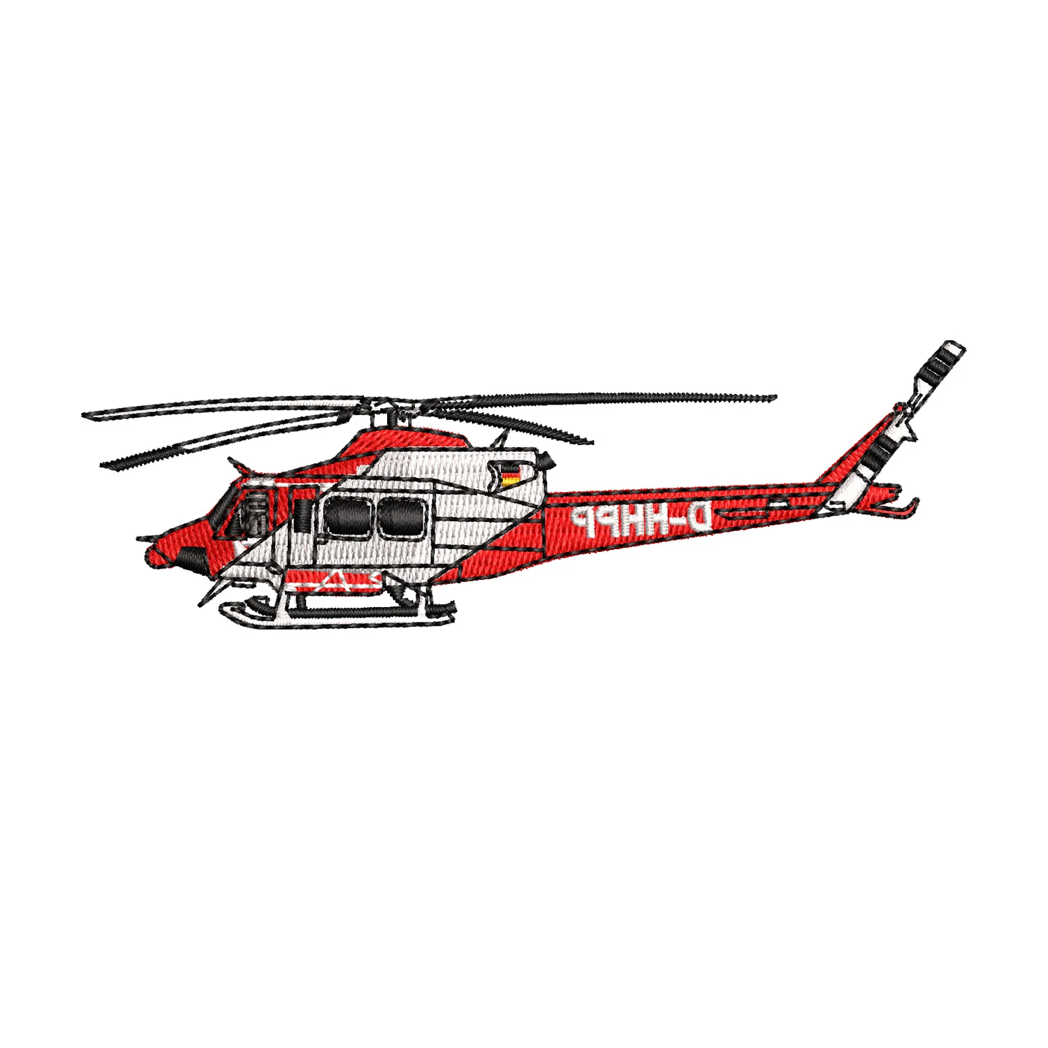 Helicopter Embroidery Design