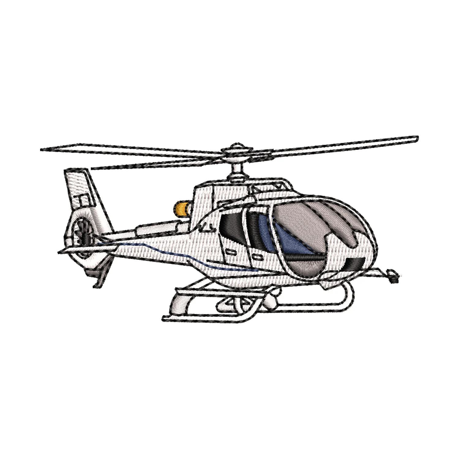 Helicopter Embroidery Design