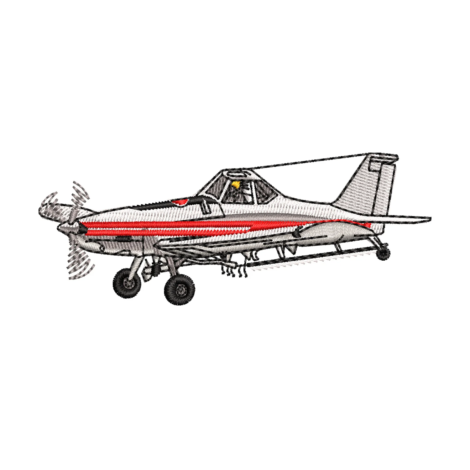 Light Sport Aircraft Embroidery Design