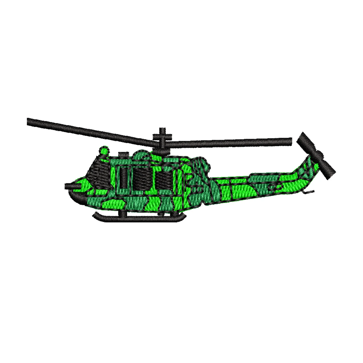 Military Helicopter Embroidery Design