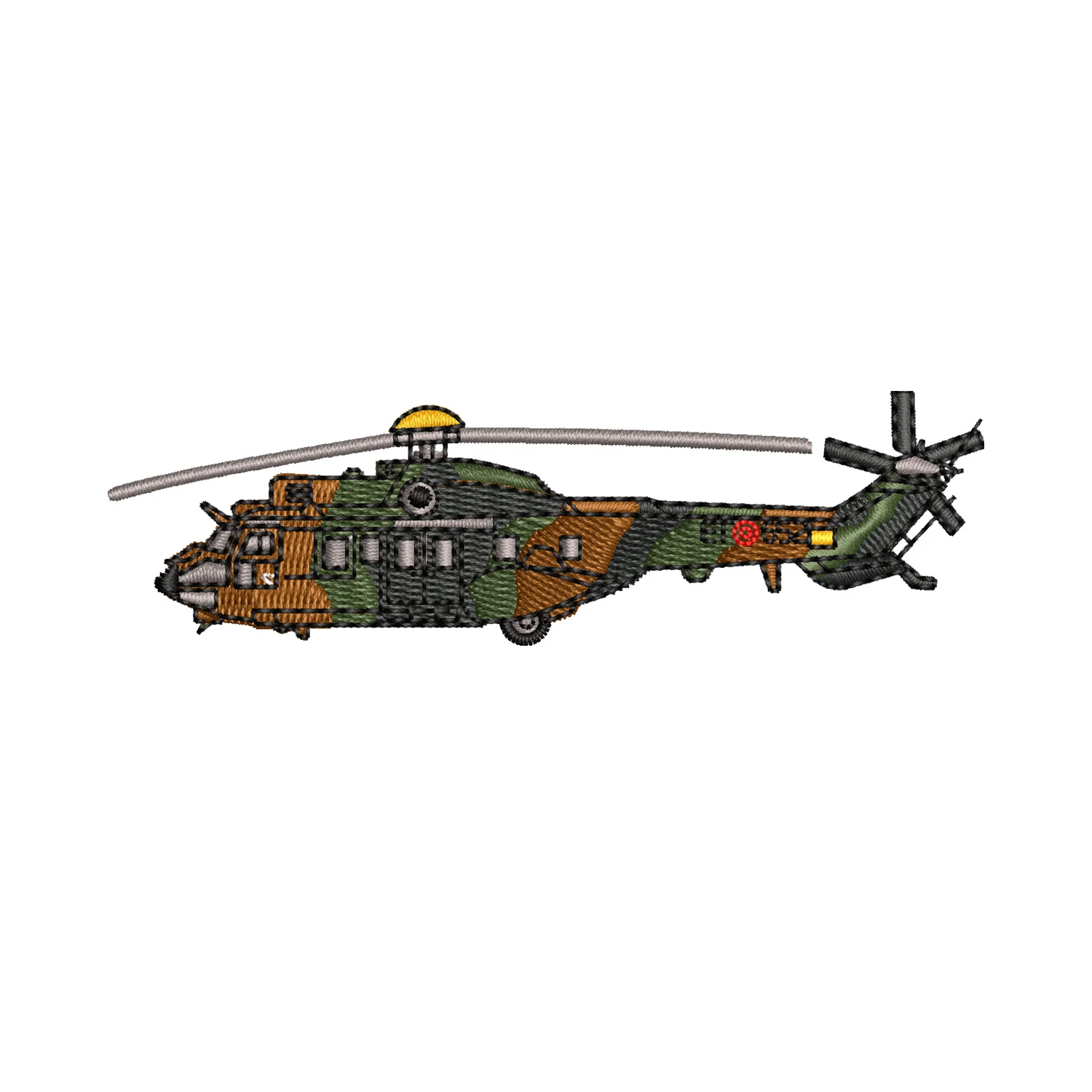 Military Helicopter Embroidery Design