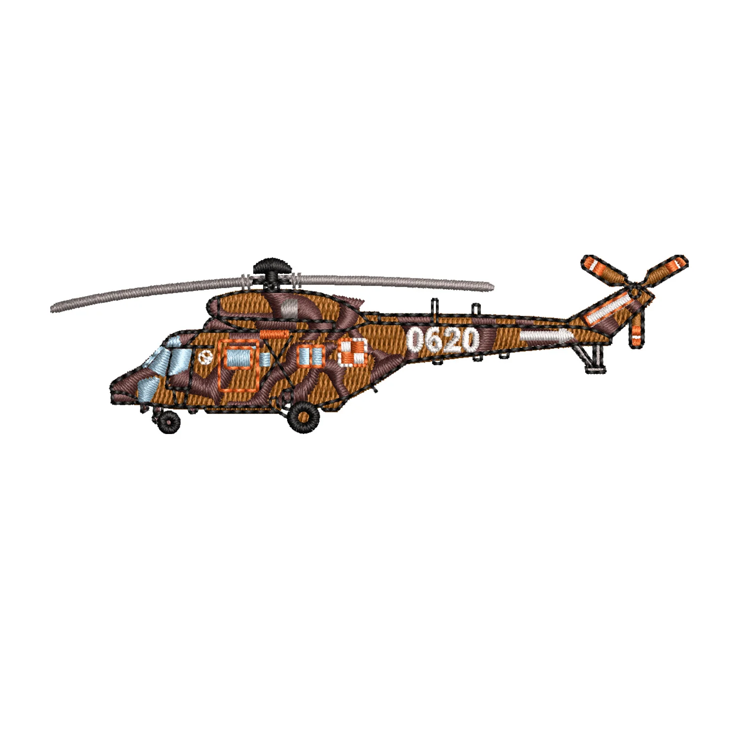 Rescue Helicopter 0620 Embroidery Design