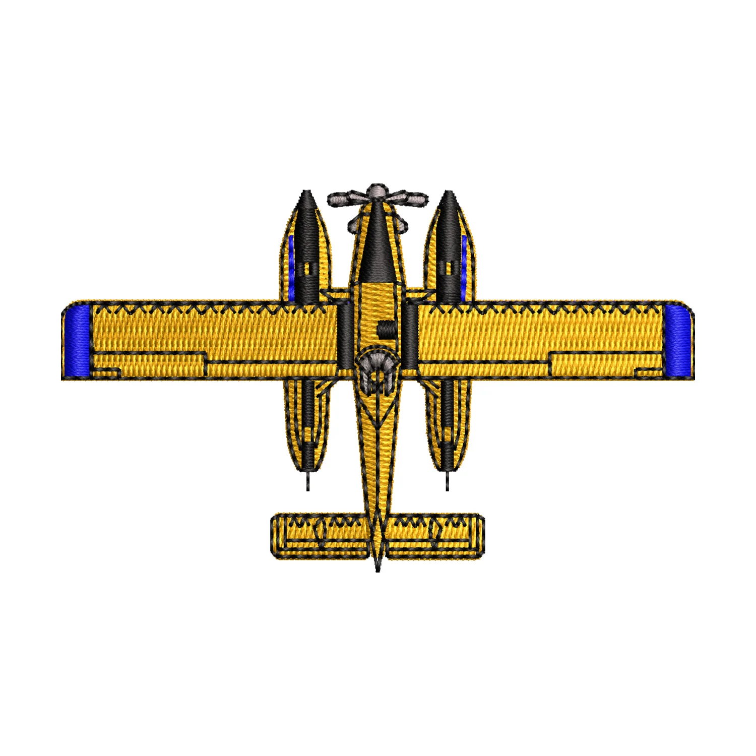Sea Plane Embroidery Design