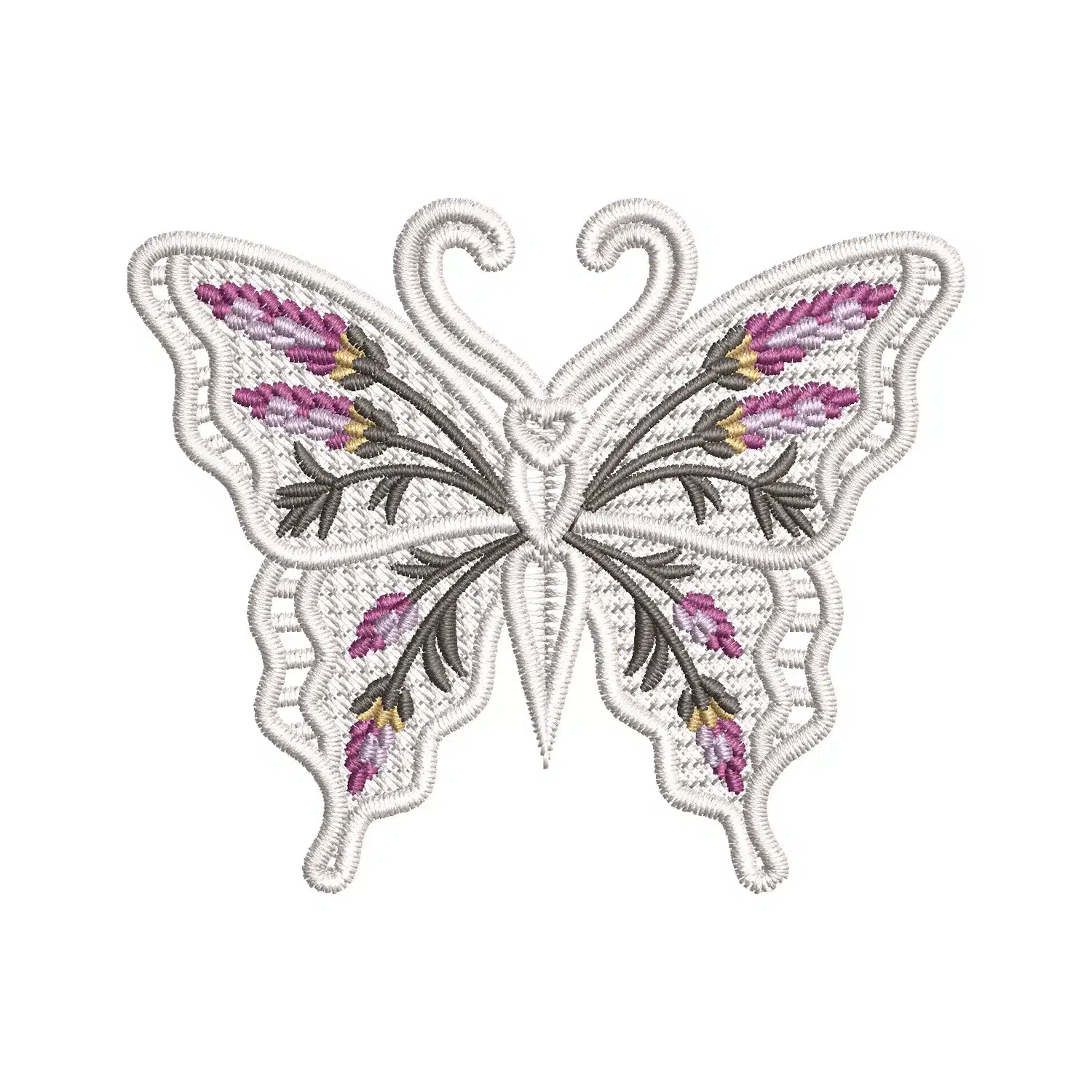 Floral Butterfly Embroidery Design Floral Butterfly Embroidery Design