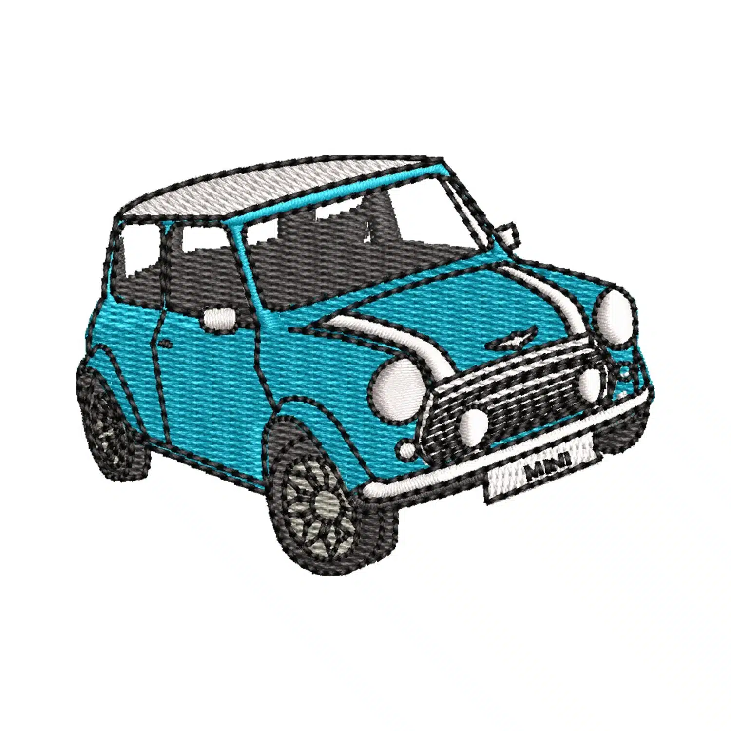 Mini Cooper Embroidery Design