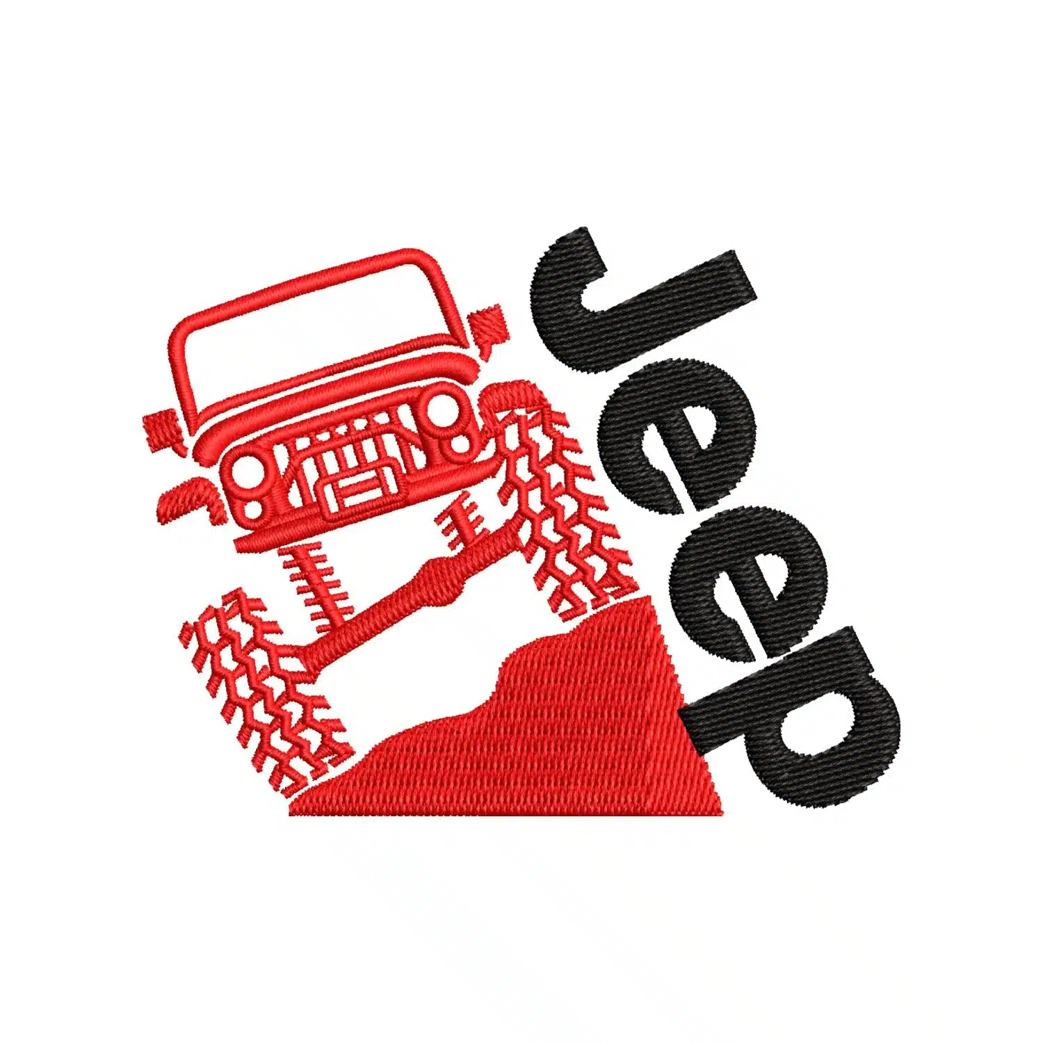 Off-Roading Jeep Embroidery Design Off-Roading Jeep Embroidery Design