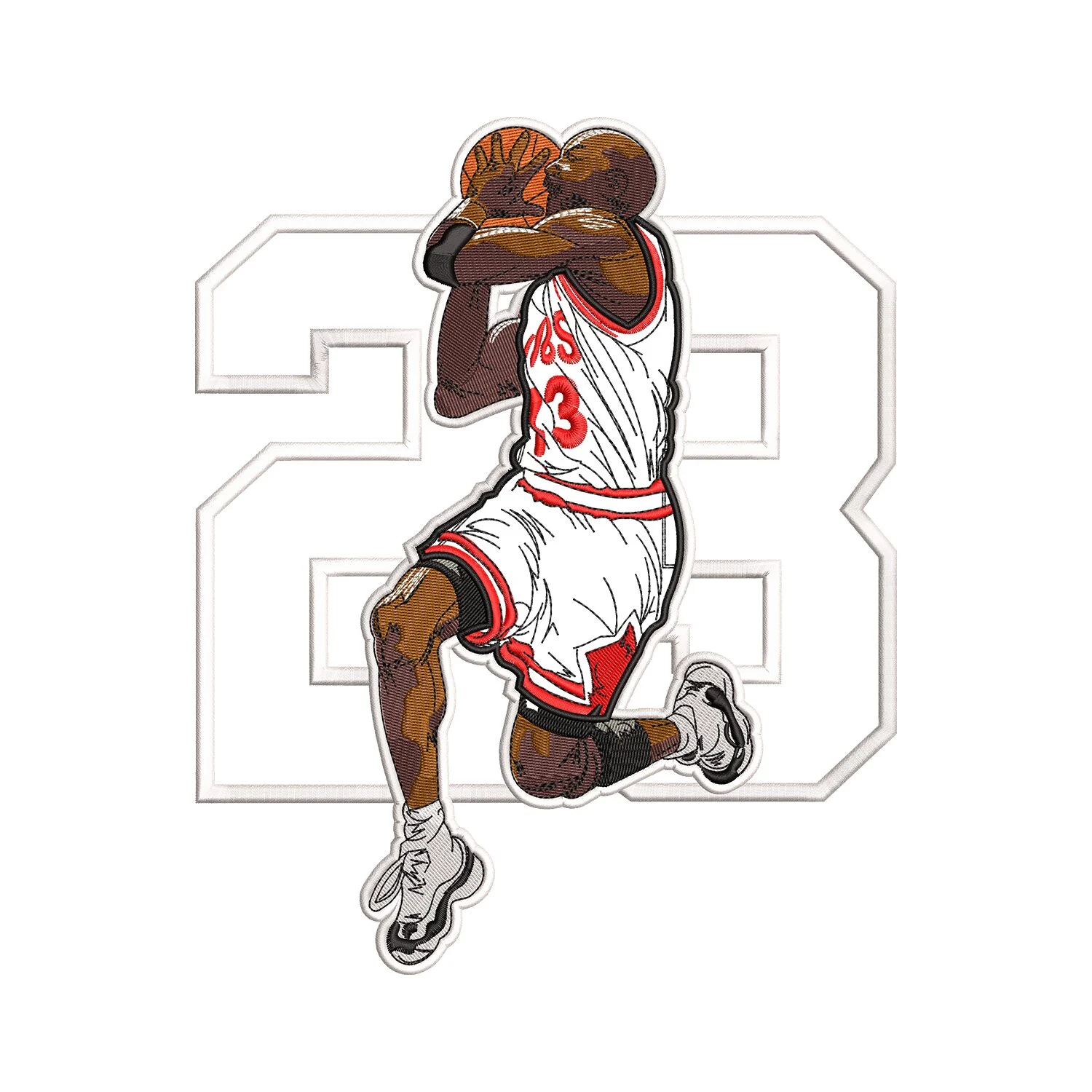 Michael Jordan 23 Embroidery Design