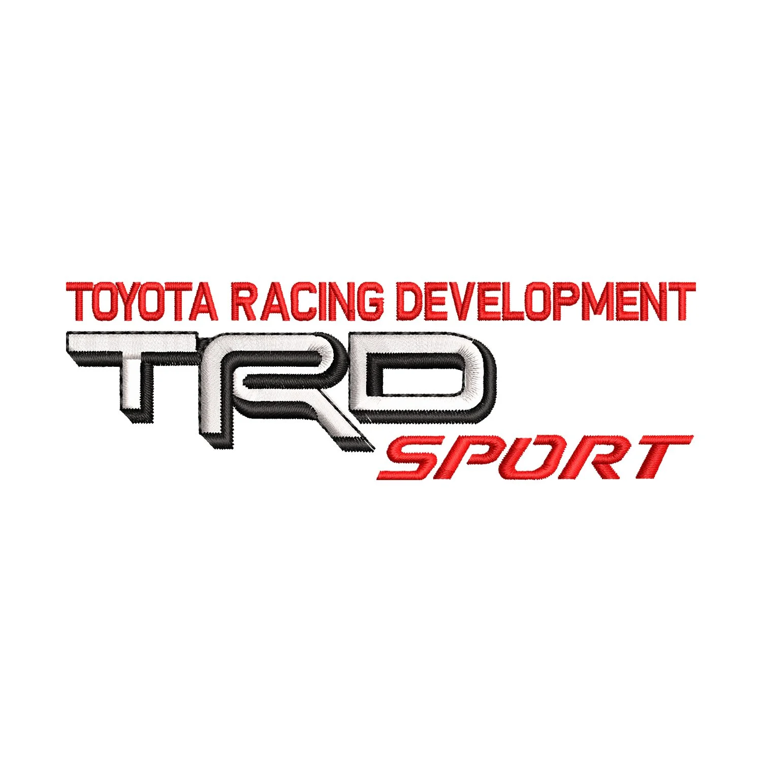 Toyota Racing Development Logo Embroidery Design