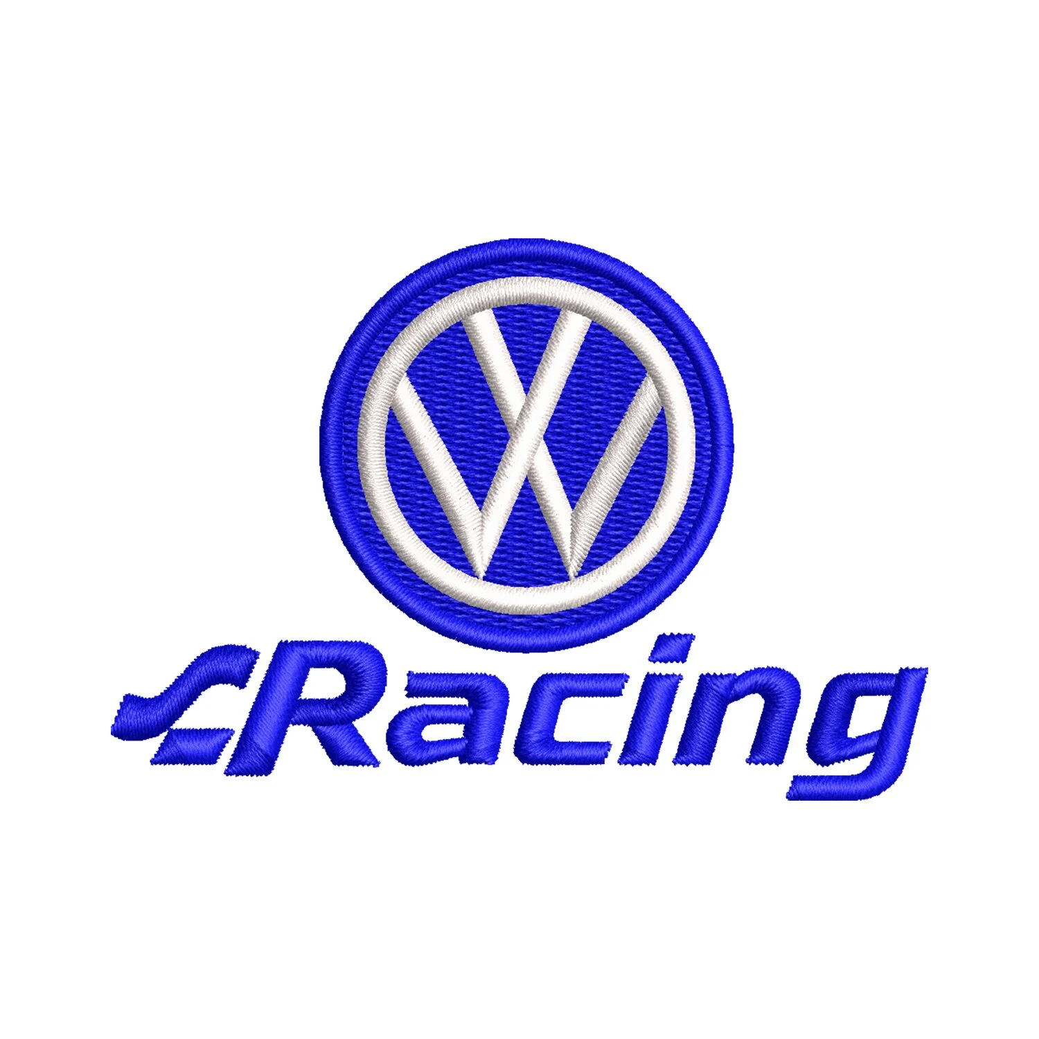 Volkswagen Racing Logo Embroidery Design