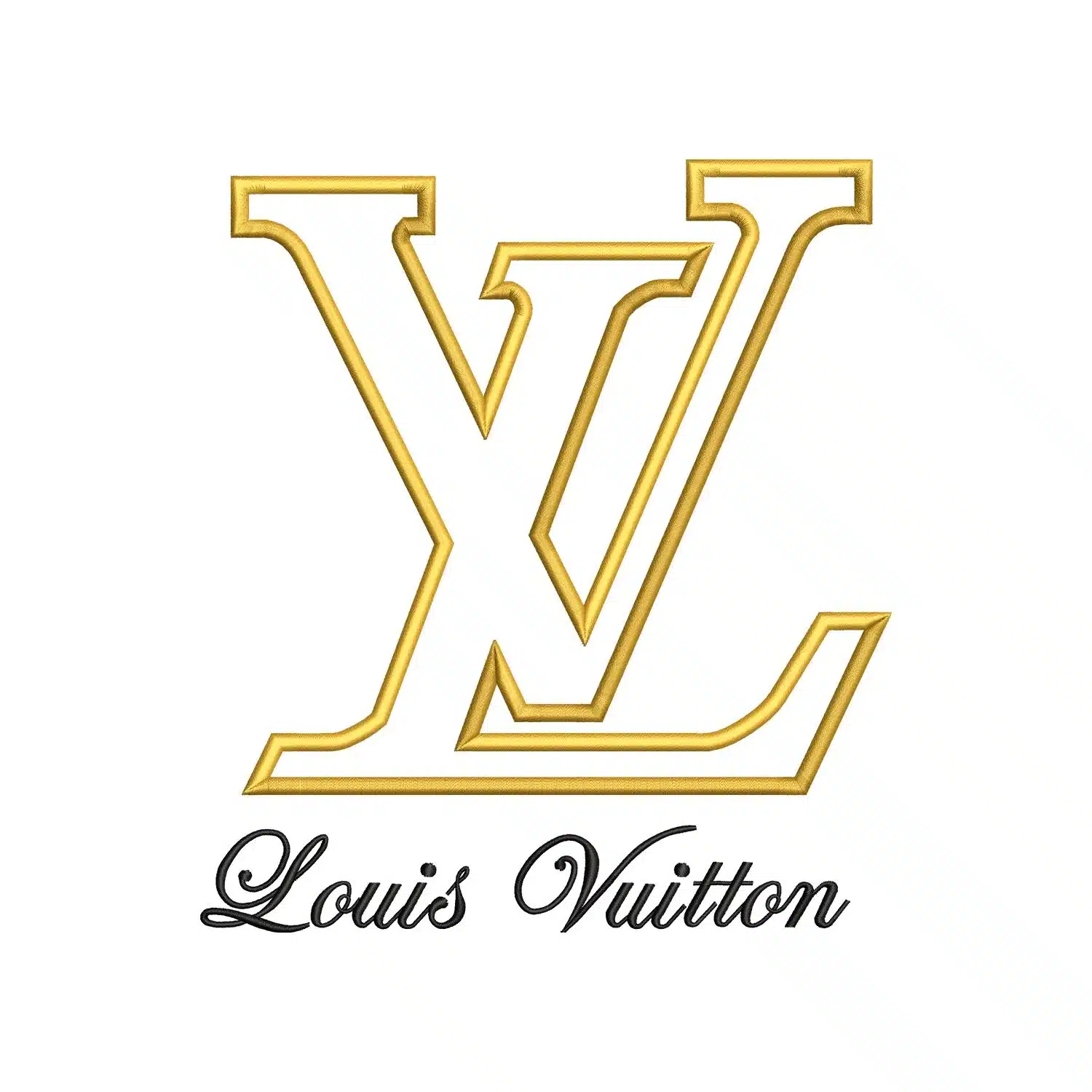 Louis Vuitton Logo Embroidery Design