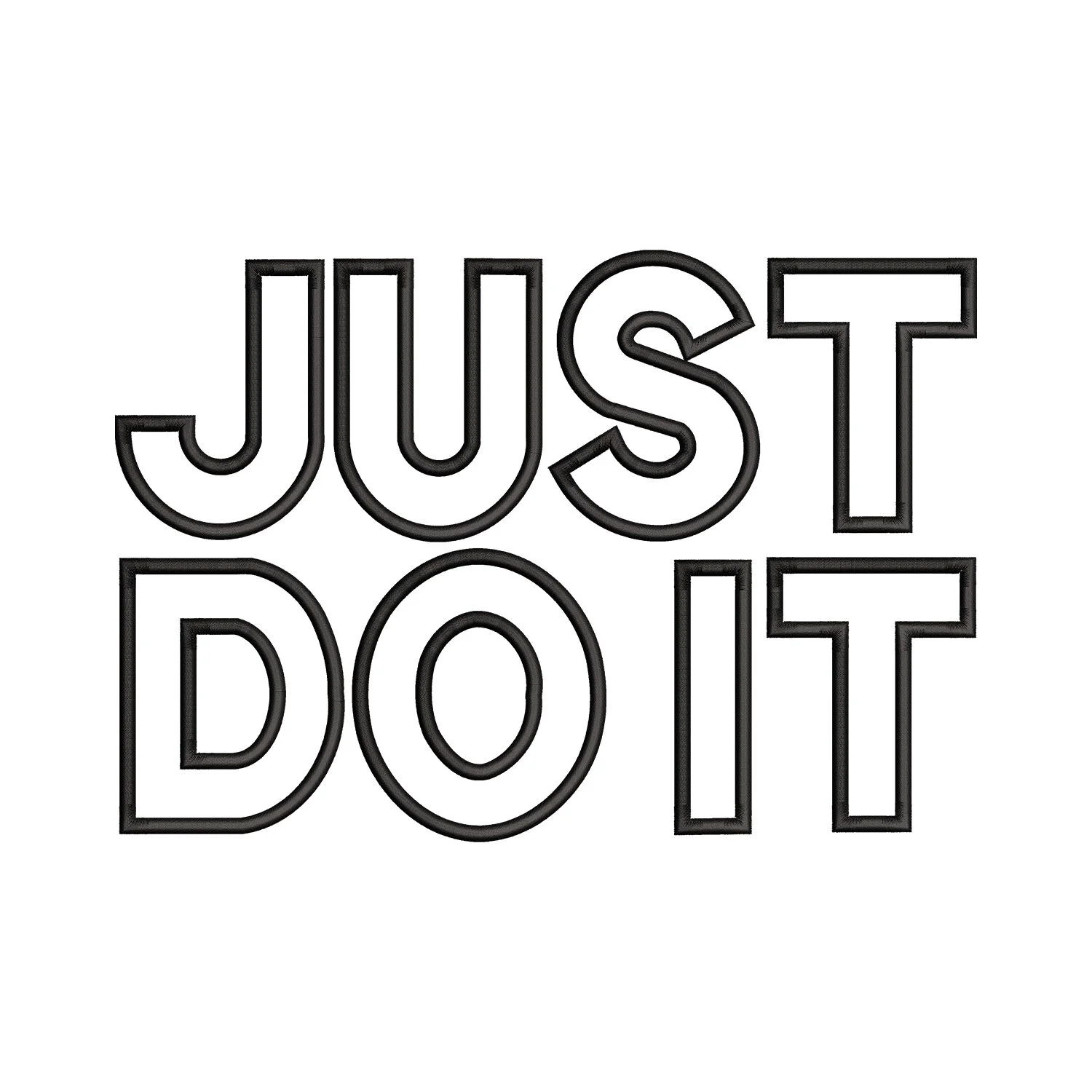 Just Do It Embroidery Design