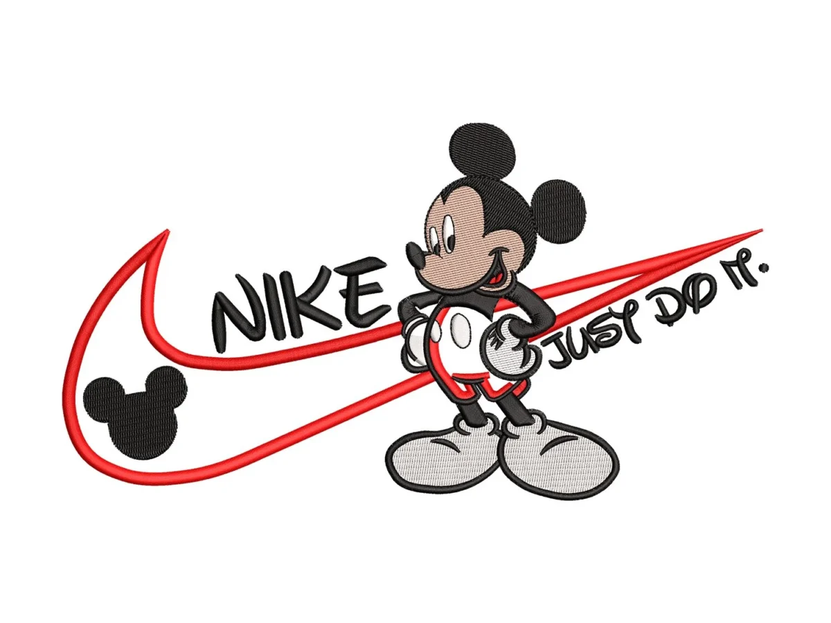 Nike ミッキーマウス柄 カスタムグローブ Mickey x Nike Logo Embroidery Design - Mickey Mouse