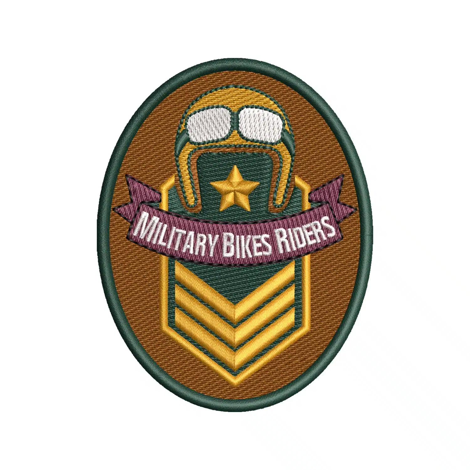 Military Bikes Riders Embroidery Design
