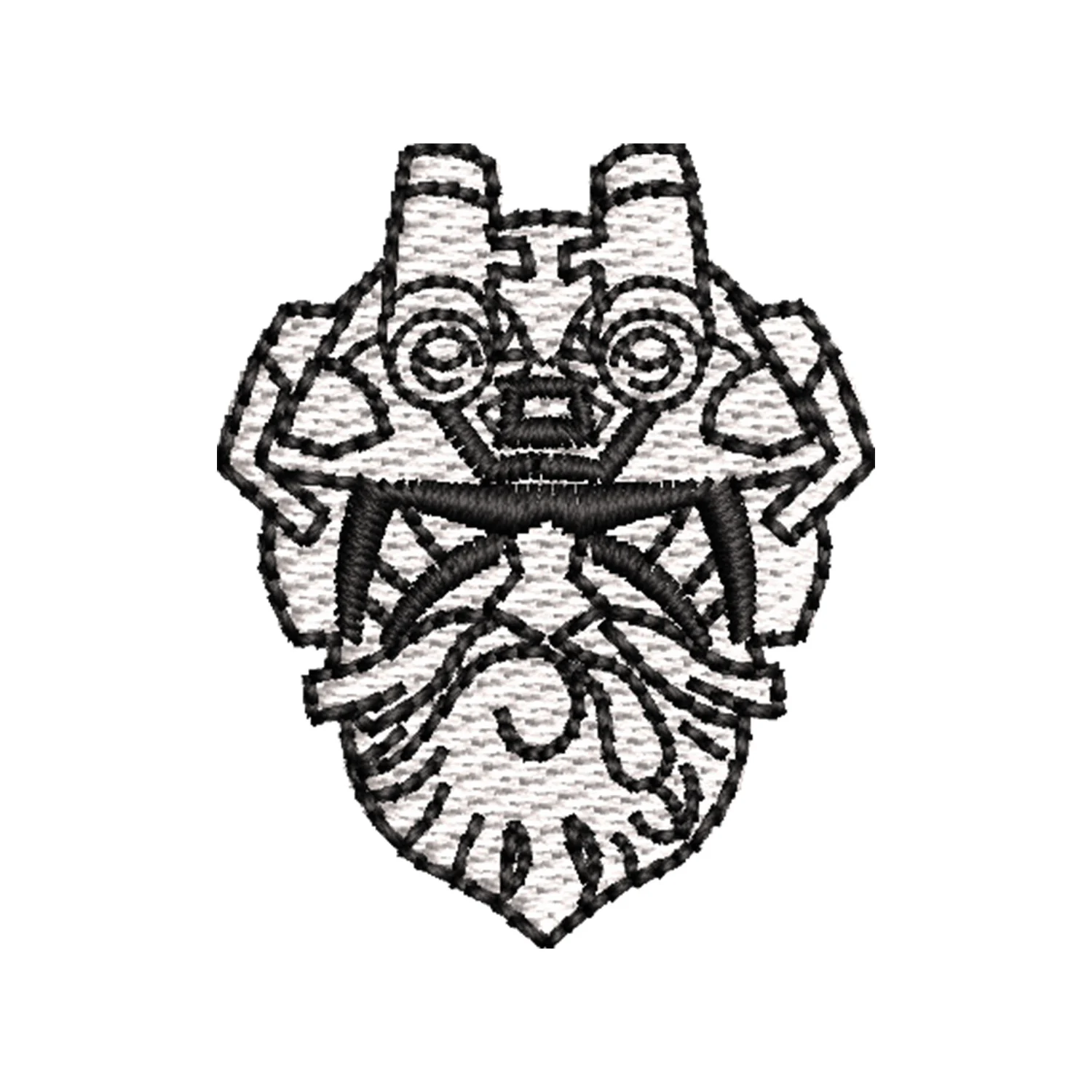 Commando Head Embroidery Design