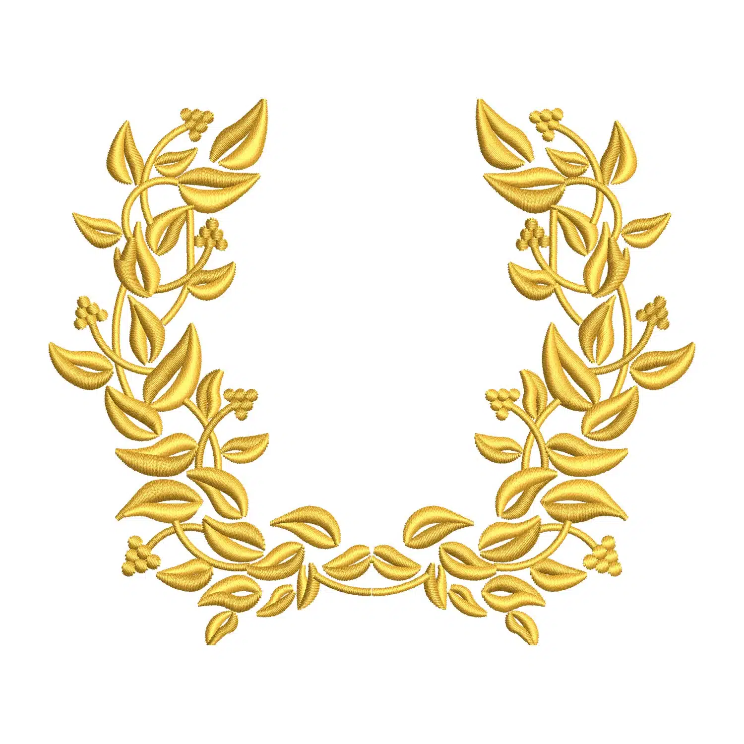 Military Golden Wreath Embroidery Design