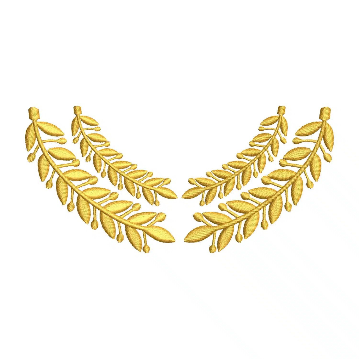 Military Golden Wreath Embroidery Design