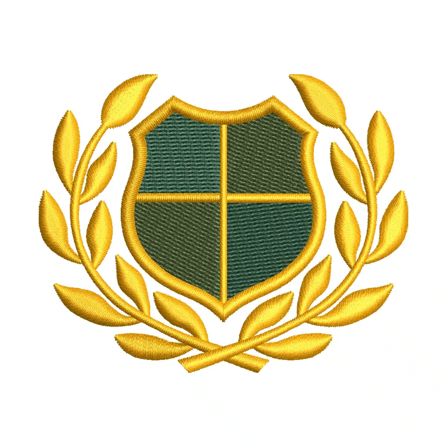 Military Golden Wreath Embroidery Design