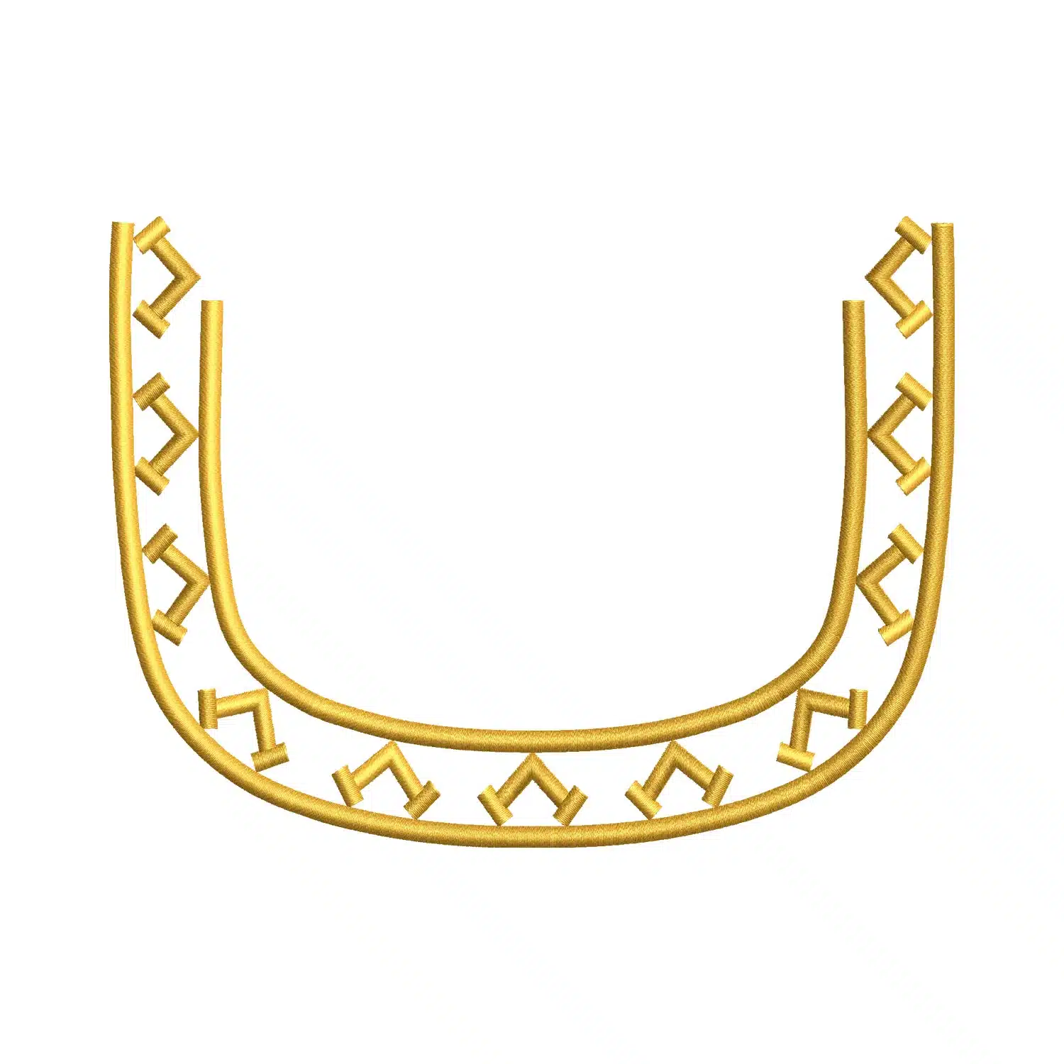 Military Golden Wreath Embroidery Design