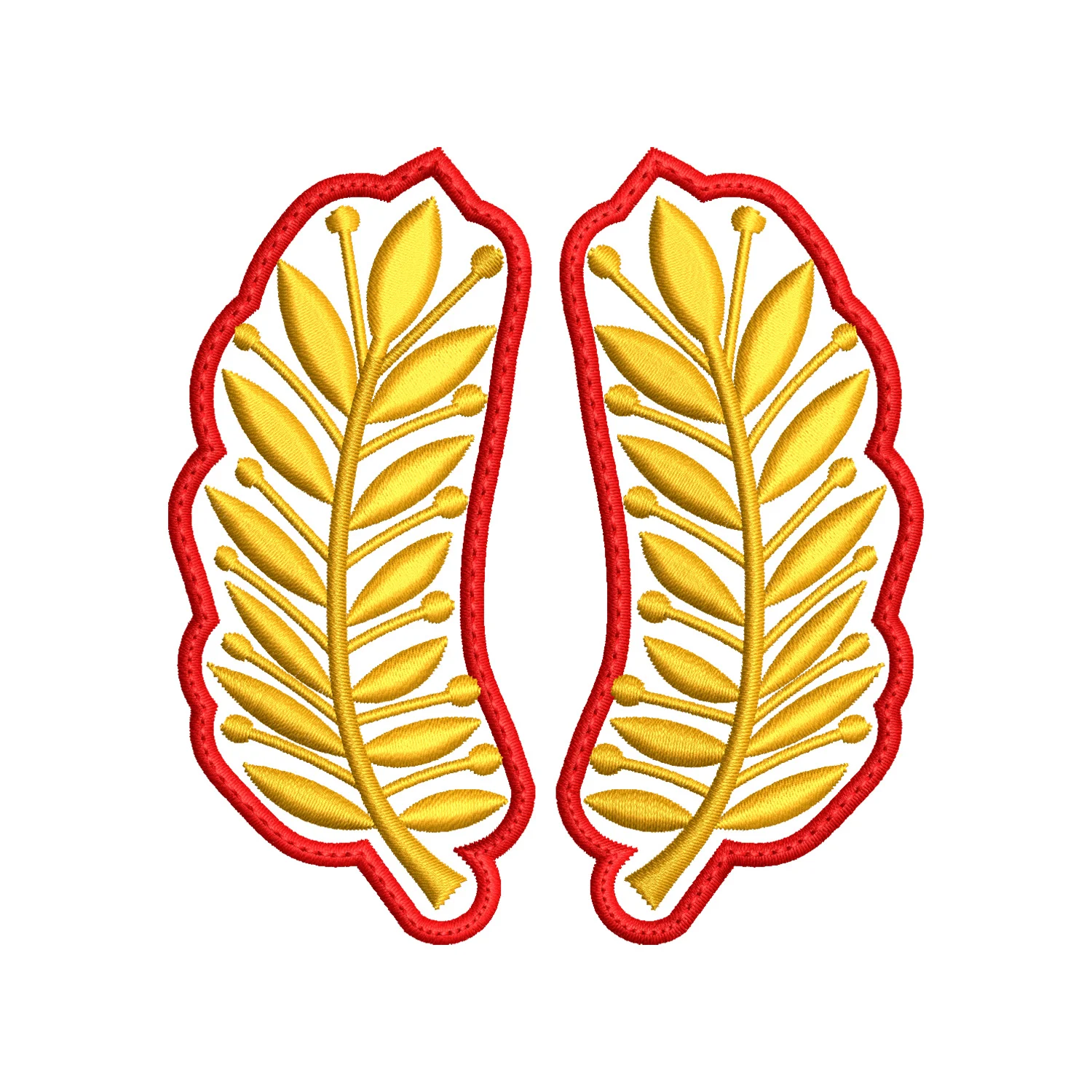 Military Golden Wreath Embroidery Design
