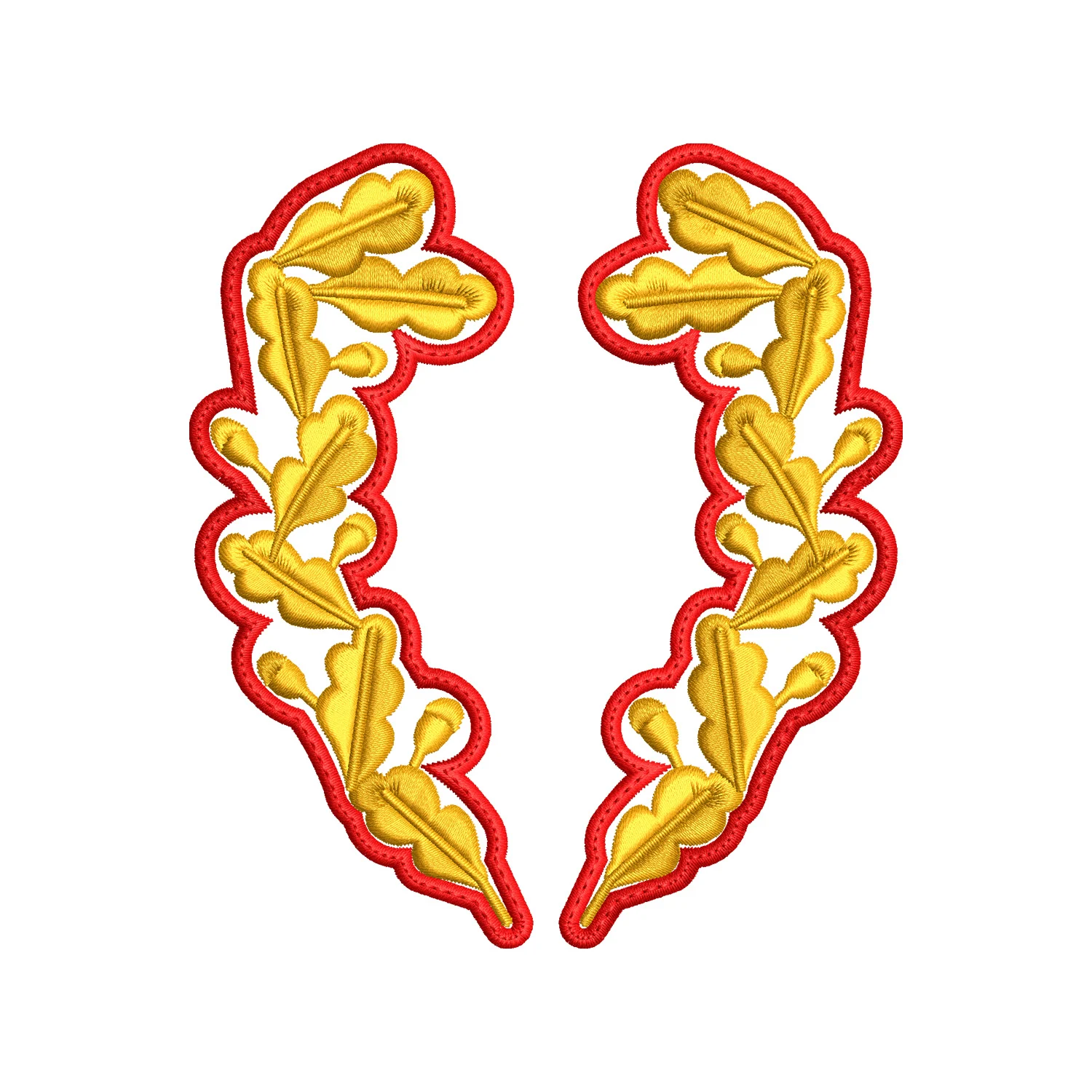 Military Golden Wreath Embroidery Design