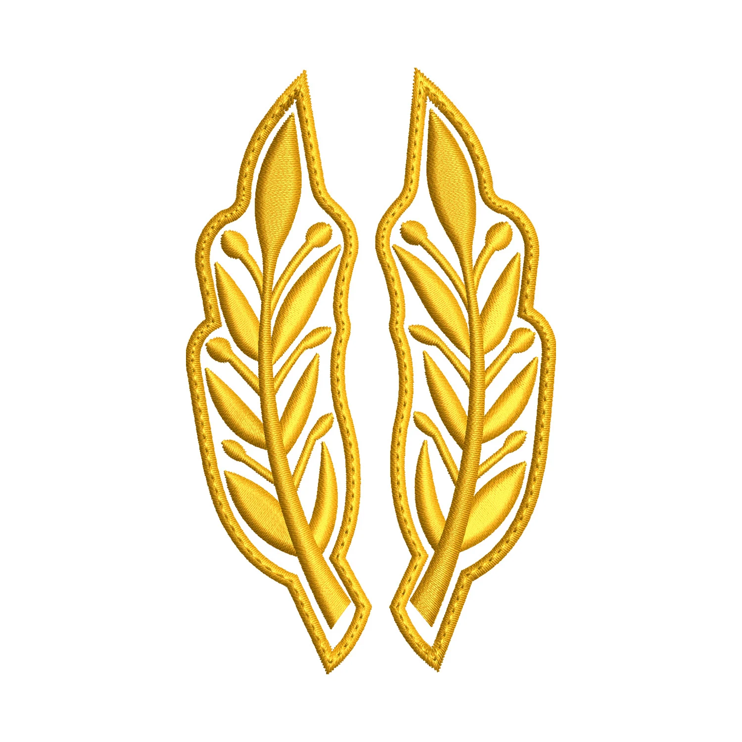 Military Golden Wreath Embroidery Design