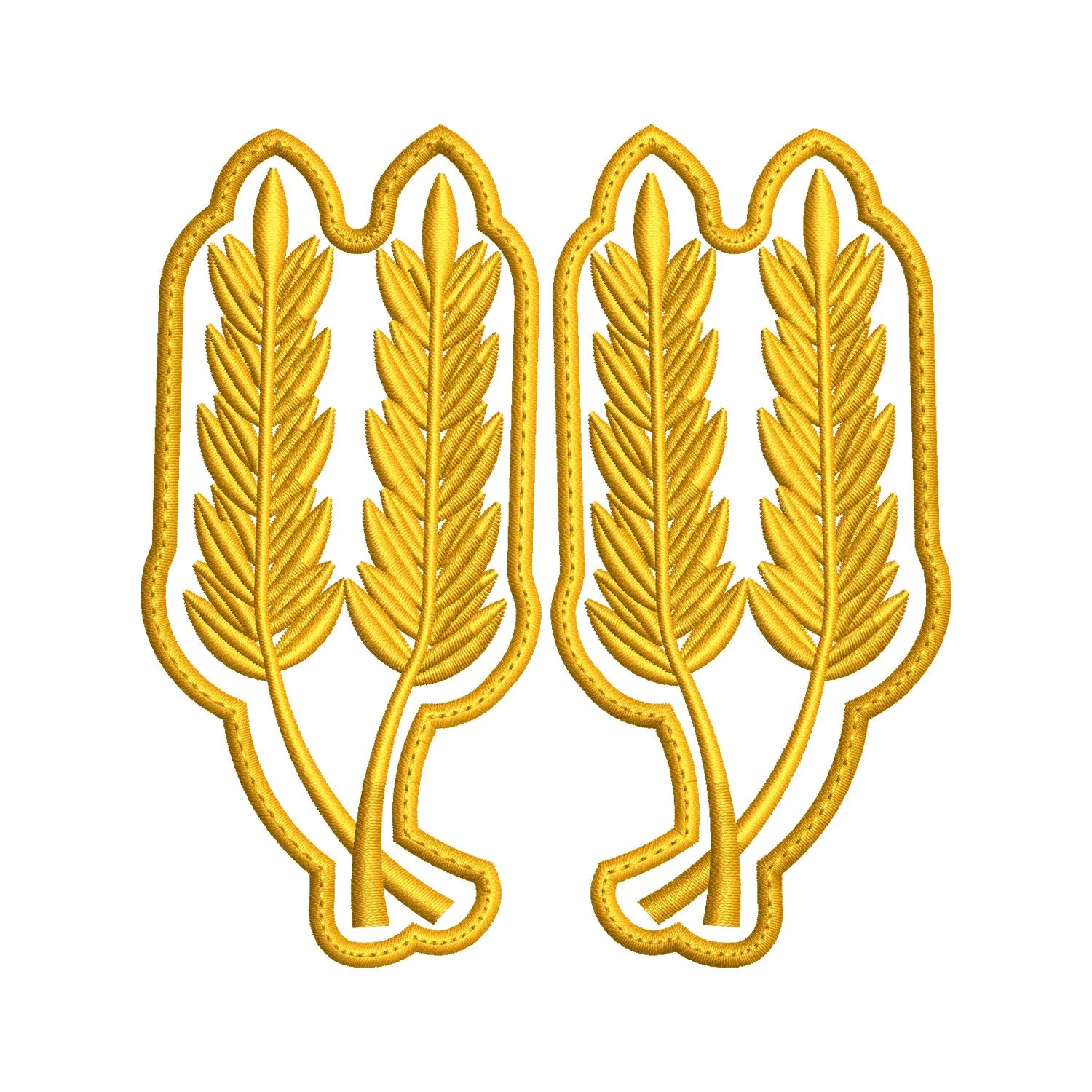 Military Golden Wreath Embroidery Design