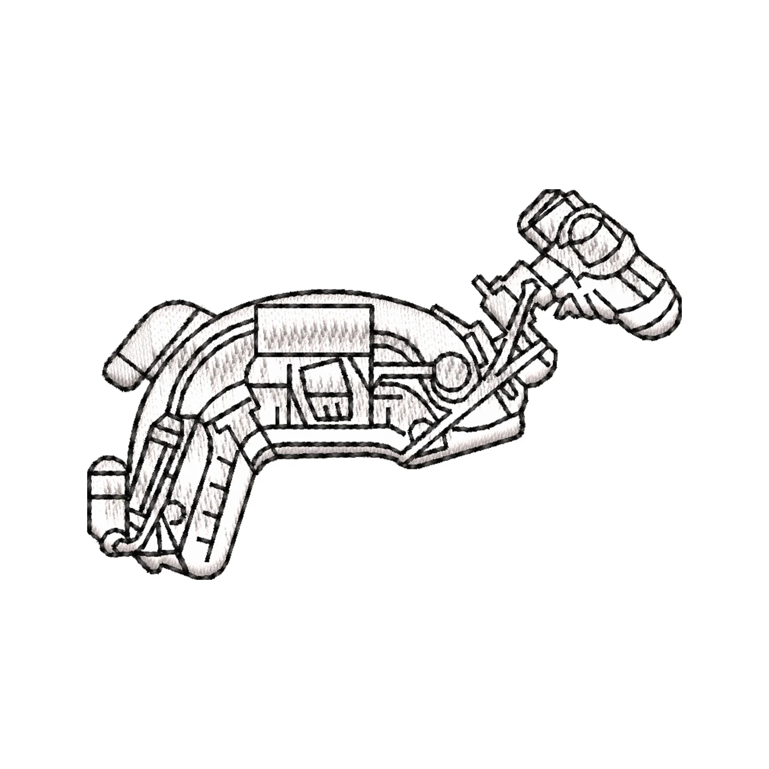 Military Helmet Embroidery Design