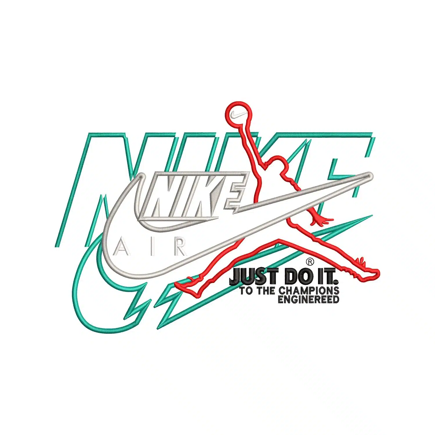 Nike x Jordan Air Embroidery Design